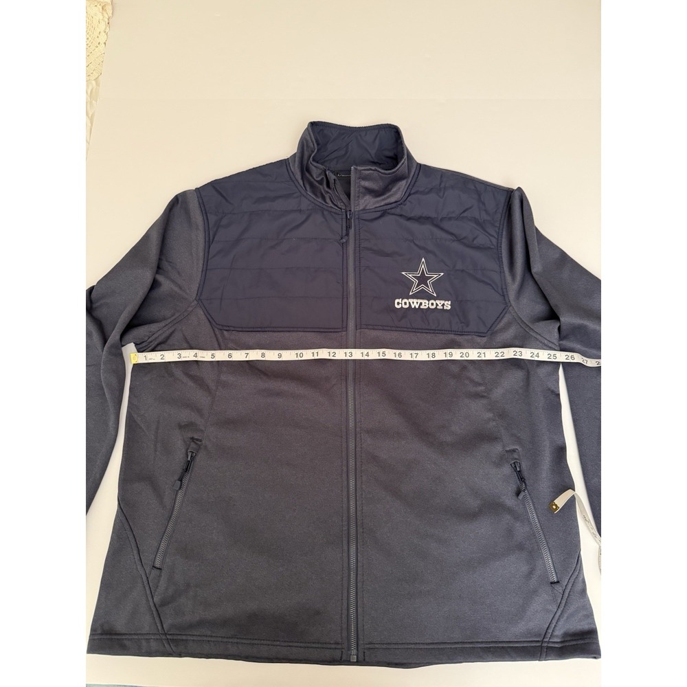 Dallas Cowboys Men XL Jacket Full Zip Dunbrooke Blue NFL Football Fan Game NEW